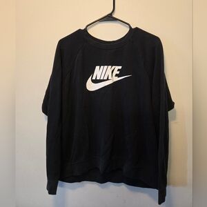 Nike Crewneck Sweater Crew Long Sleeve Black Womens Size XL